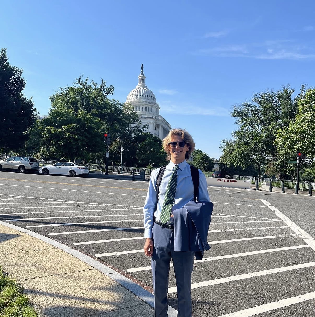 Lucas outside the United States Capitol