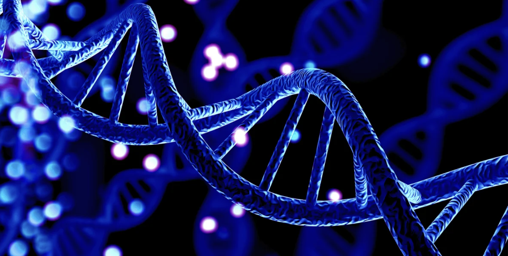 DNA helix visualization for biotech investment research